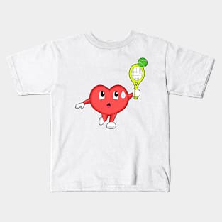 Heart Tennis Tennis racket Sports Kids T-Shirt